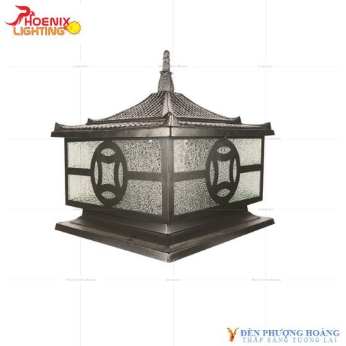 Đèn trụ cổng: Mẫu đèn trụ cổng nhôm đúc