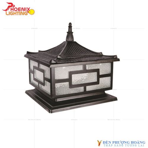 Đèn trụ cổng Phượng Hoàng Nhôm Đúc