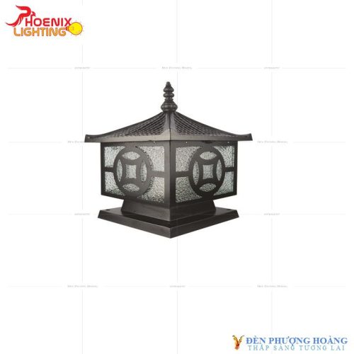 Đèn trụ cổng Phượng Hoàng Nhôm Đúc 6056