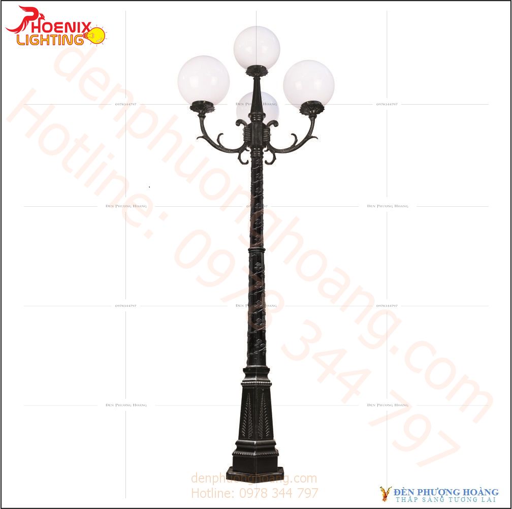 Đèn trụ Mẫu đèn trụ sân vườn trang trí