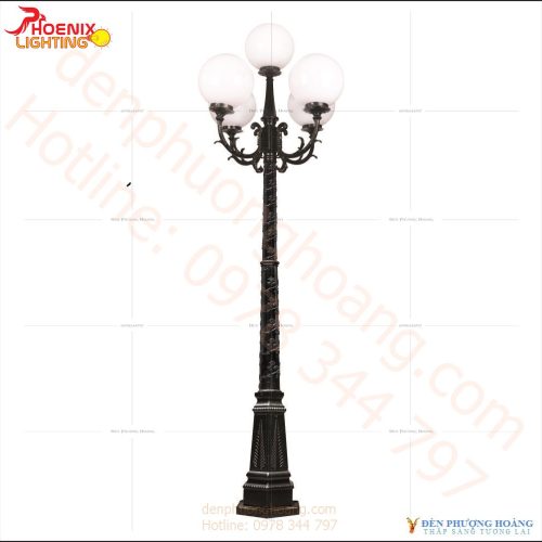 Đèn trụ trang trí công viên chao nhựa