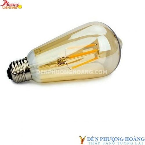 Bóng đèn LED Edison T64 dimmer vỏ vàng