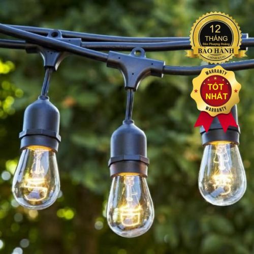 Đèn dây trang trí ngoài trời 5M 10 đui kín nước