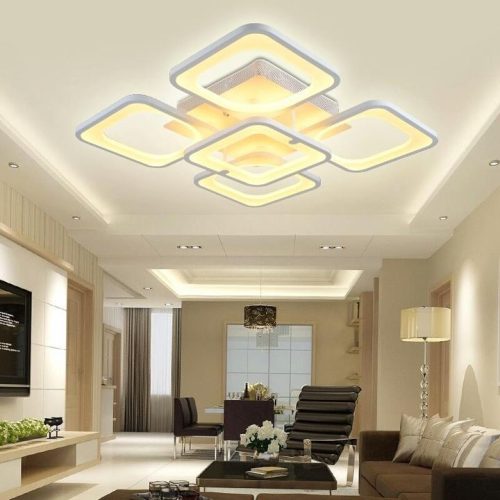 Đèn Ốp Trần Led 5 Ô Vuông