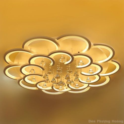 Đèn Ốp Trần: Mẫu đèn ốp trần bông hoa nhiều cánh