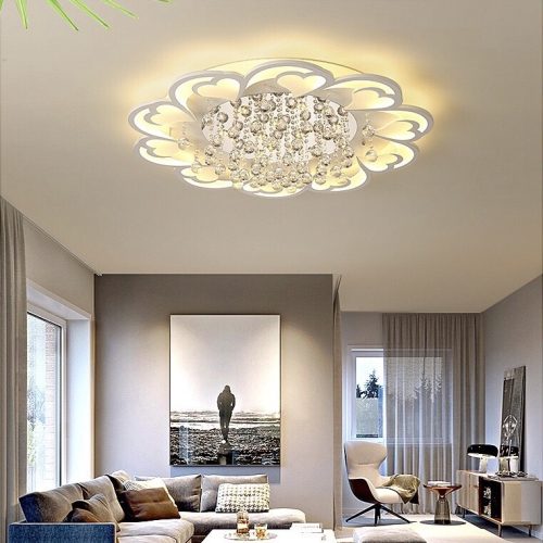 Đèn ốp trần trái tim pha lê