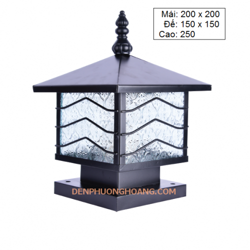 Đèn trụ cổng kiểu dáng lượn sóng