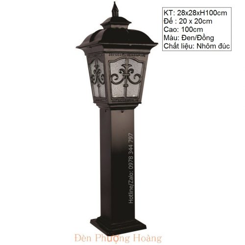 Đèn trụ sân vườn kiểu dáng cổ điển - Đèn Phượng Hoàng