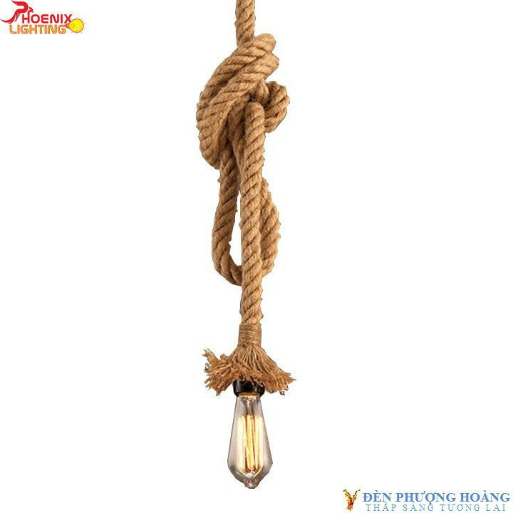 Đèn thả dây thừng trang trí độc đáo