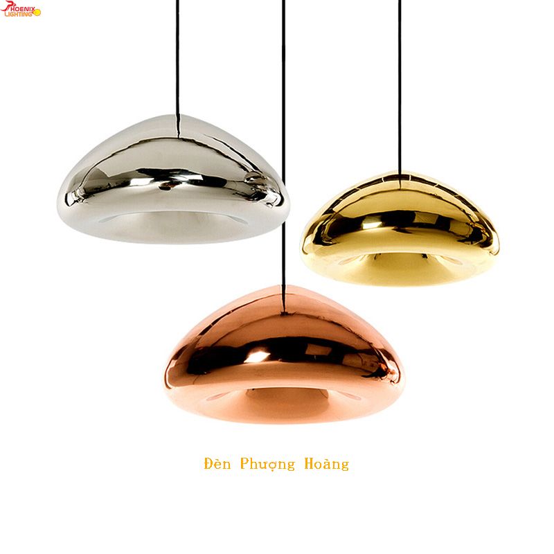 Đèn thả trang trí chao thủy tinh hình nấm mã THCN 197