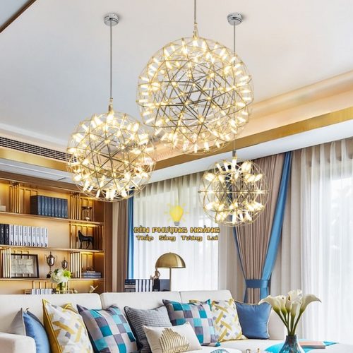 Đèn thả hoa pha lê trang trí mã THCN 17