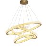Đèn thả Mẫu đèn thả led ba vòng thân inox xi vàng cao cấp