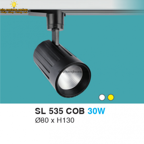 Đèn rọi ray COB 30W viền đen chỉnh góc chiếu