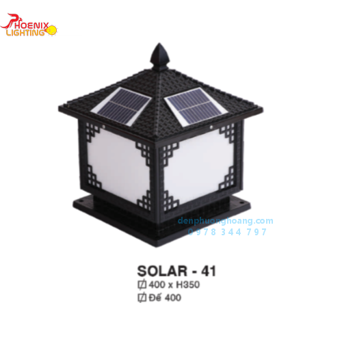 Đèn trụ cổng năng lượng mặt trời D400 SOLAR 41