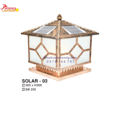 Đèn trụ cổng năng lượng mặt trời SOLAR 03