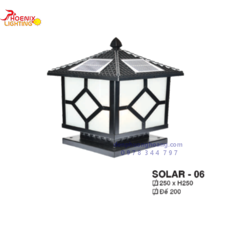 Đèn trụ cổng năng lượng mặt trời SOLAR 06