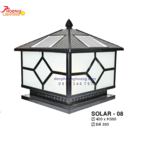 Đèn trụ cổng năng lượng mặt trời SOLAR 08