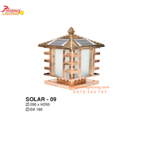 Đèn trụ cổng năng lượng mặt trời SOLAR 09
