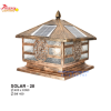 Đèn trụ cổng nhôm đúc năng lượng mặt trời SOLAR 28