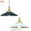 Đèn thả chao hình nón dẹt đuôi mạ đồng VRN78
