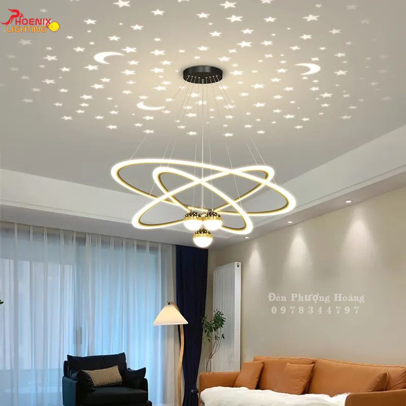 Đèn thả led 3 vòng 3 rọi trang trí (3)