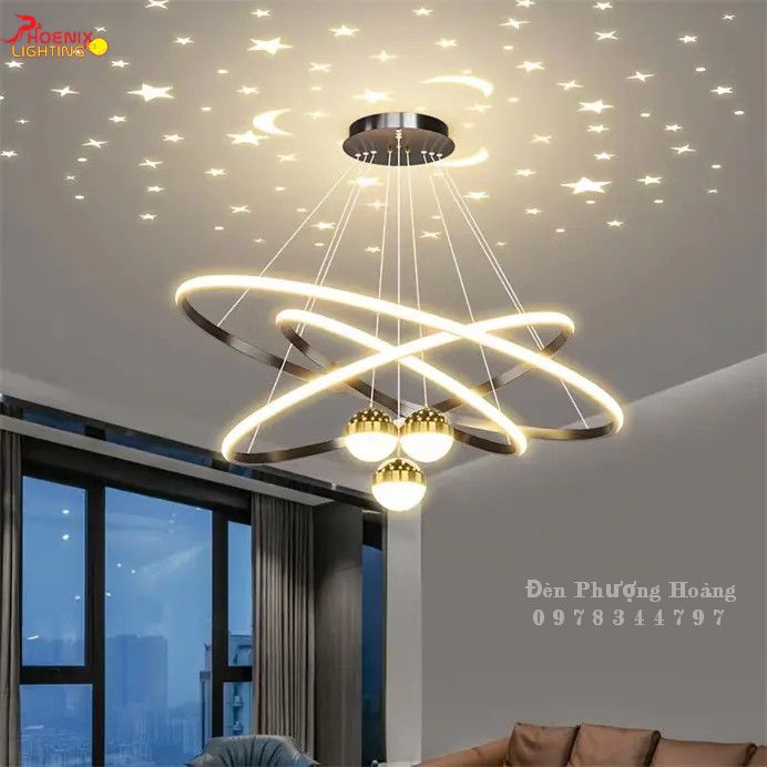 Đèn thả led 3 vòng 3 rọi trang trí (4)
