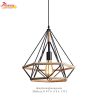 Đèn thả lồng sắt dây thừng kim cương