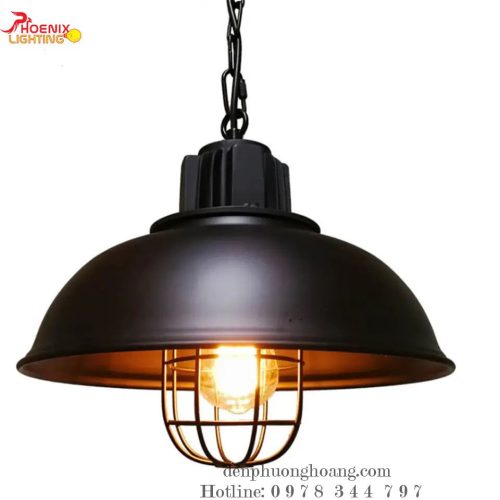 Đèn chao thả lồng sắt trang trí quán cafe nhà hàng VRN97