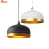Đèn chao thả nhôm viền vàng sang trọng D300