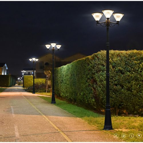 Đèn cột sân vườn năng lượng mặt trời trang trí sân vườn biệt thự villa