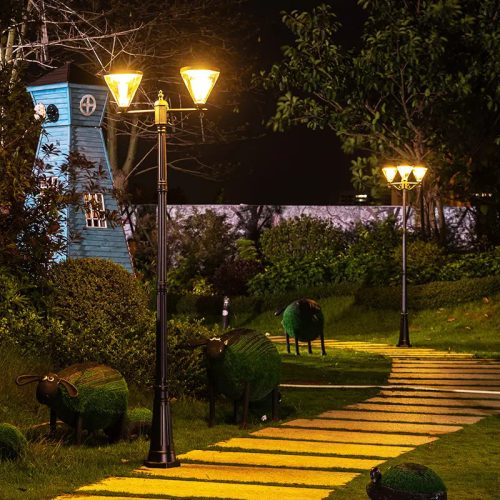 Đèn cột sân vườn năng lượng mặt trời trang trí sân vườn biệt thự villa