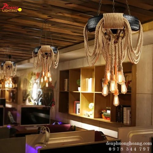Đèn Decor Dây Thừng Cuốn Lốp Xe