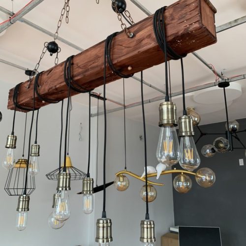 Đèn Decor Hộp Gỗ Trang Trí Quán Cà Phê