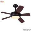 Đèn Quạt Trần 5 Cánh Gỗ Có Đèn QT-1870