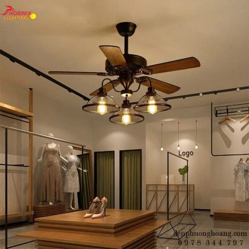 Quạt Trần Decor Lồng Sắt