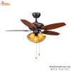 Quạt Trần Đèn 5 Cánh Gỗ Cổ Điển QT4224