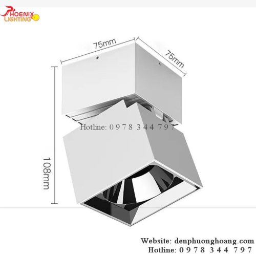 Đèn Led Chiếu Điểm Đế Ngồi 12W Hình Vuông h3