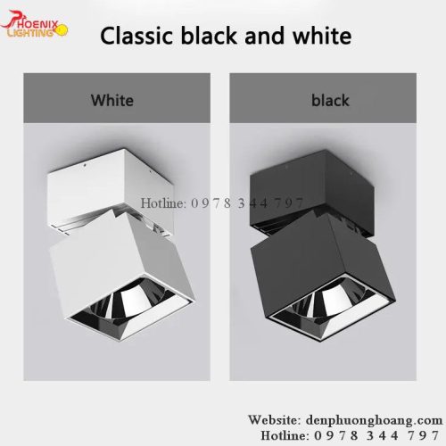 Đèn Led Chiếu Điểm Đế Ngồi 12W Hình Vuông h5