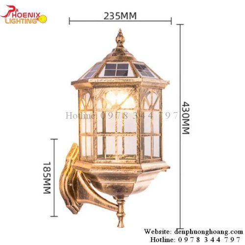 Đèn Tường Năng Lượng Mặt Trời PH081 h4