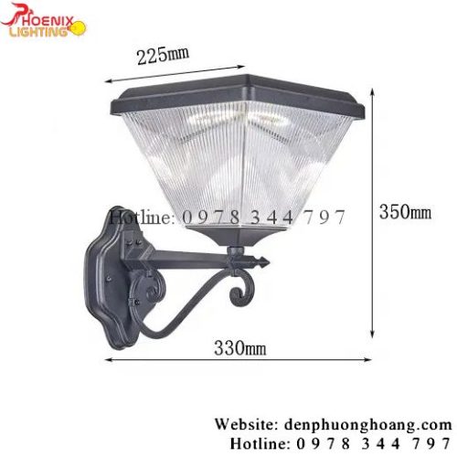 Đèn Tường Năng Lượng Mặt Trời Sân Vườn PH-225A h3