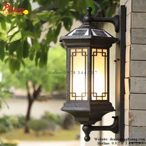 Đèn Tường Năng Lượng Mặt Trời Trang Trí Cột Tường Ngoài Trời VNL h3