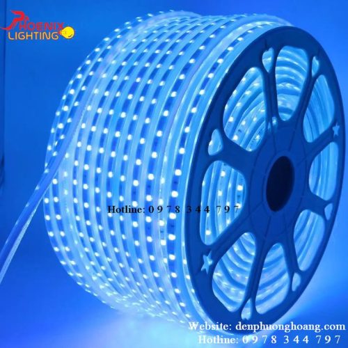 Dây LED 5050 RGB Đổi Màu Có Điều Khiển Cuộn 100 Mét Xanh Dương