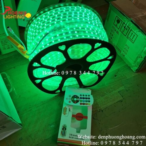 Dây LED 5050 RGB Đổi Màu Có Điều Khiển Cuộn 100 Mét h8