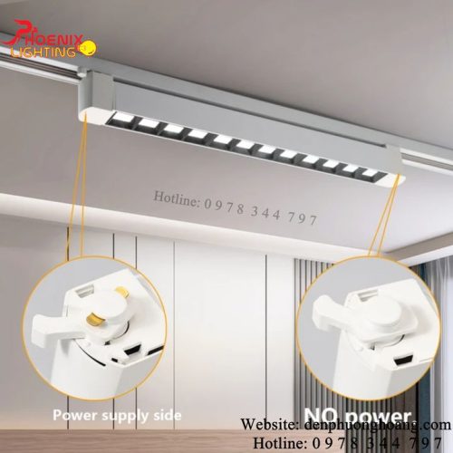 Đèn ray Đèn rọi ray chỉnh hướng sử dụng lắp thanh ray