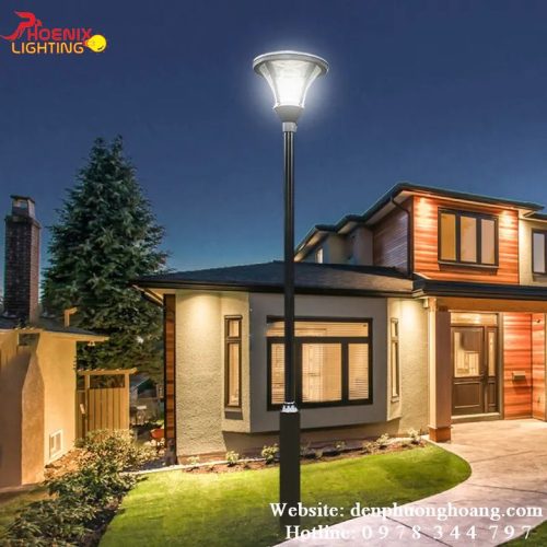 Cột đèn sân vườn năng lượng mặt trời PH1221 chiếu sáng công cộng
