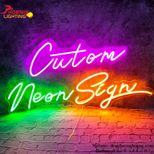 Led dây neon sign uốn chữ quảng cáo 5 mét nguồn 12V