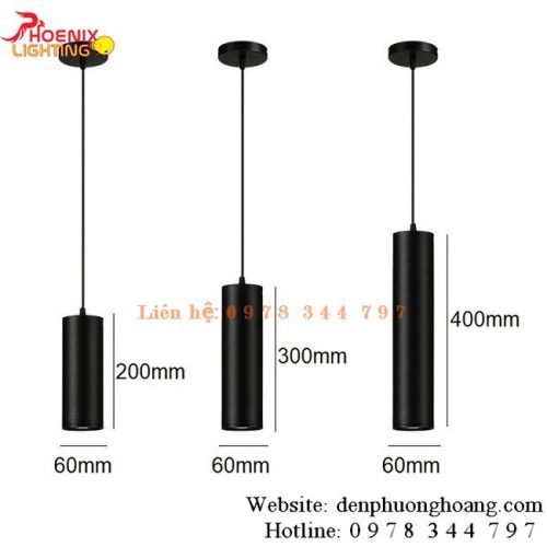 Đèn thả ống treo thả trần hiện đại nhiều kích thước
