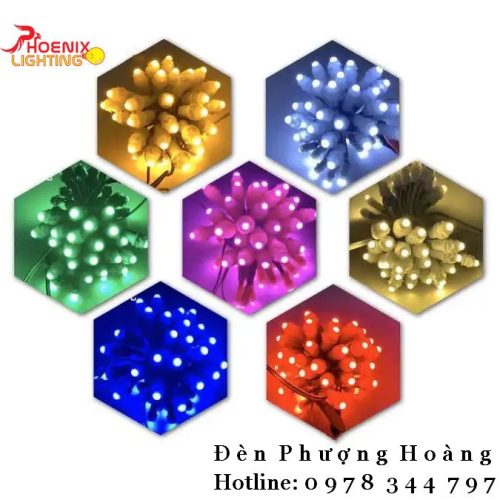 Đèn LED Dây Cuốn Cây Thả Ngoài Trời Chống Nước Led Đúc F5 12V