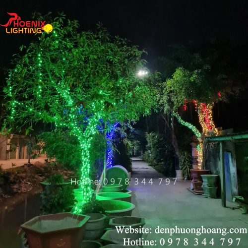 Đèn LED Dây Cuốn Cây Thả Ngoài Trời Chống Nước Led Đúc F5 12V