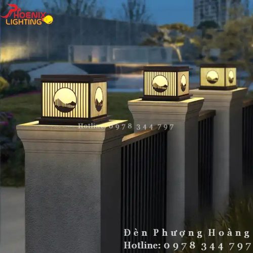 Đèn Cột Cổng Năng Lượng Mặt Trời Kiểu Dáng Hiện Đại PHTB25